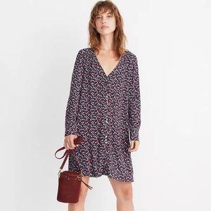 Madewell button-front flower print mini dress, XS